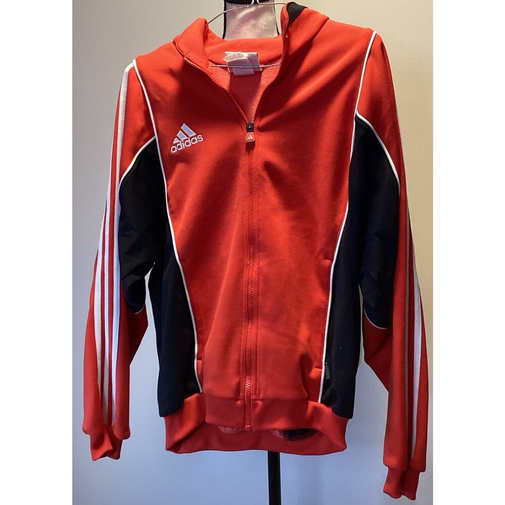 Adidas Vintage Zip-up Medium Jacket with Three Stripes and Logo